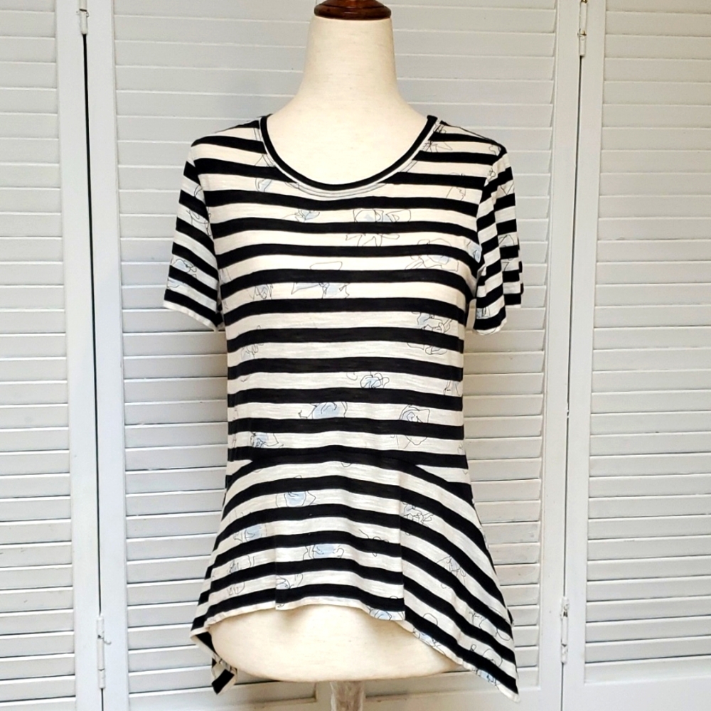 Proenza Schoeler Stripe Asymetric Cotton Top Size XS